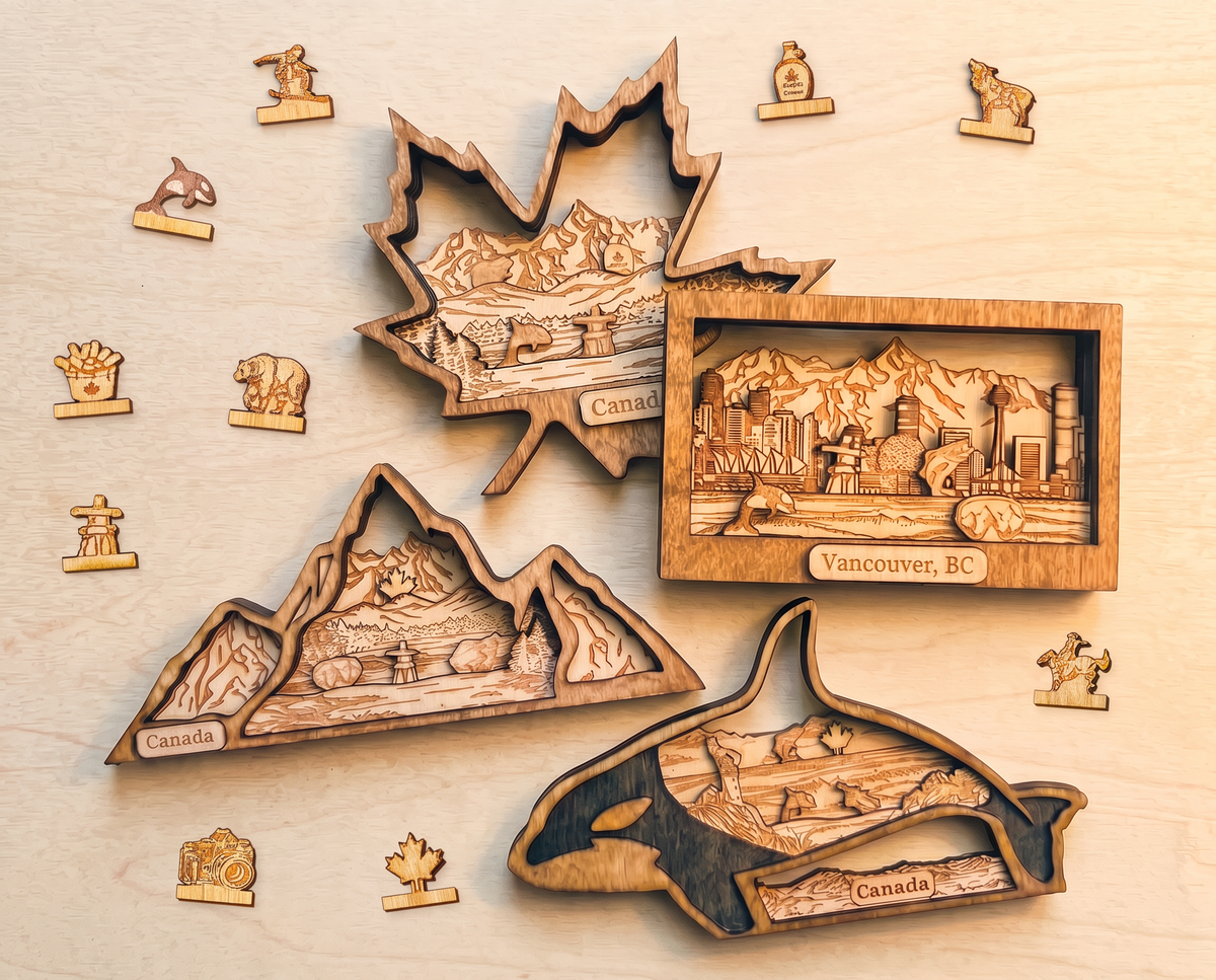 Iconic Keepsakes SceneScapes.  Interactive Souvenirs made in Canada.